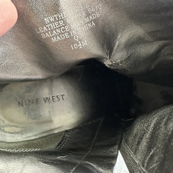 Nine West Booties Women's 10.5 Black Suede Zip Closure Stiletto - Picture 8 of 9